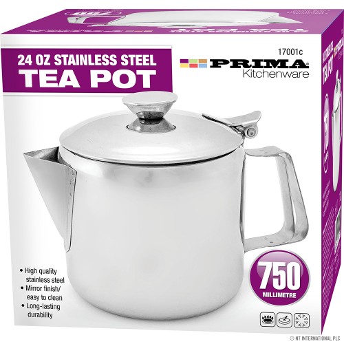 24oz Tea Pot - S/S 750ml  - Colour Box