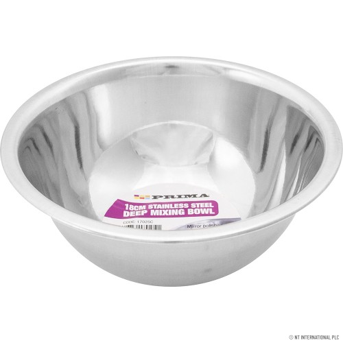 18cm Deep Mixing Bowl - S/S