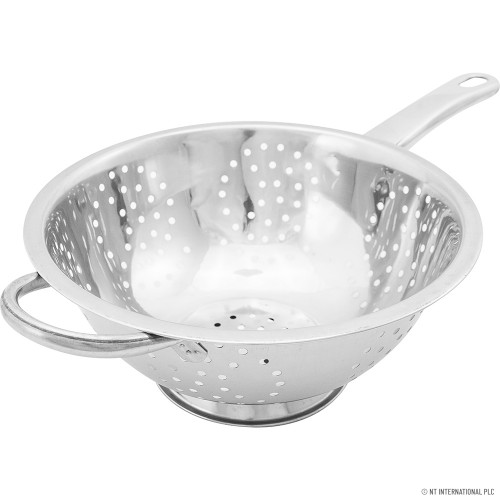 24cm Deep Colander - S/S Long Handle
