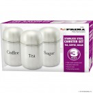 3pc S/S Canisters Set Coffee / Tea / Sugar