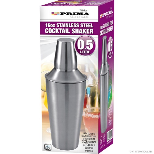 0.5L S/S Cocktail Shaker (16oz)