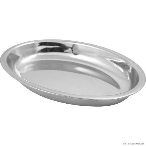 30cm S/S Oval Bowl without lid