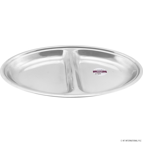 2 Large Compartment S/S Tray 50cm