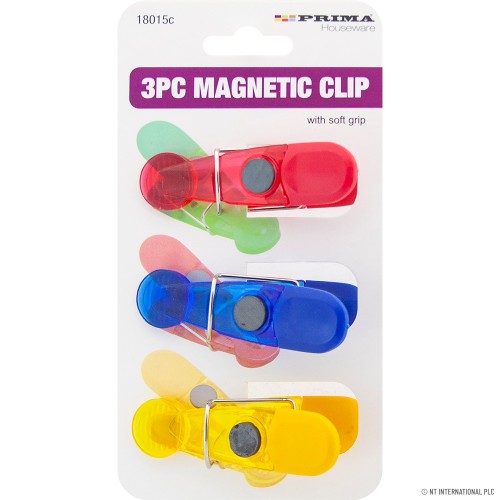 3pc Magnetic Clip with Soft Grip