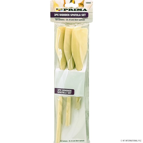 3pc Wooden Spatula Set