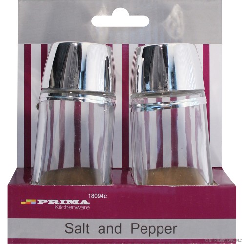 2pc Glass Salt and Pepper Set ( Cruet )