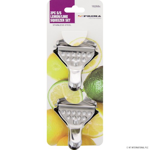 2pc S/S Lemon/Lime Squeezer Set