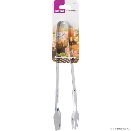 24cm S/S Food Tong - On Card
