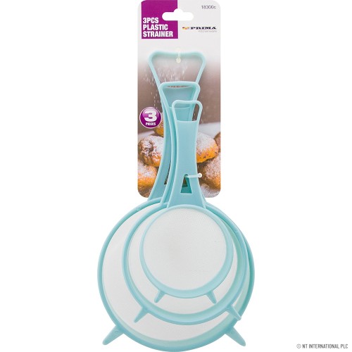 3pc Plastic Strainer - Large