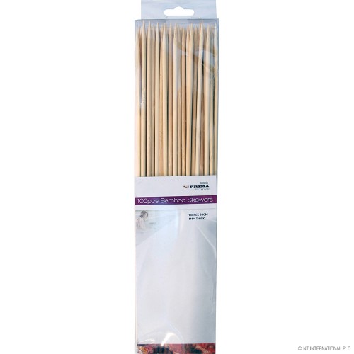 30cm Bamboo Sticks 4mm - 100pcs