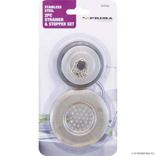 2pc Sink Strainer & Rubber Stopper