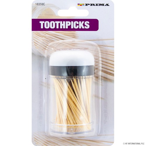 Wooden Toothpick in Canister