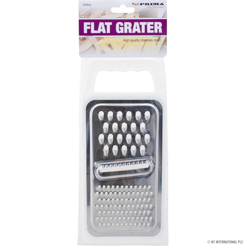 S/S Flat Grater with Plastic Handle