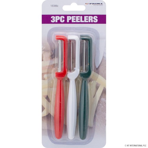 3pc Peeler Set - Assorted Colours