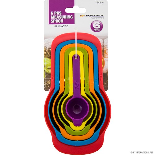 6pc Measuring Spoon - Assorted Colours