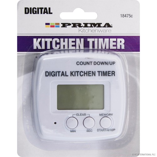 Digital Kitchen Timer - White