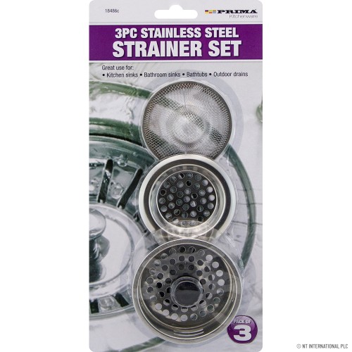 3pk - S/Steel Strainer Set