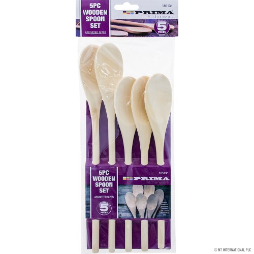 5pc Wooden Spoon Set