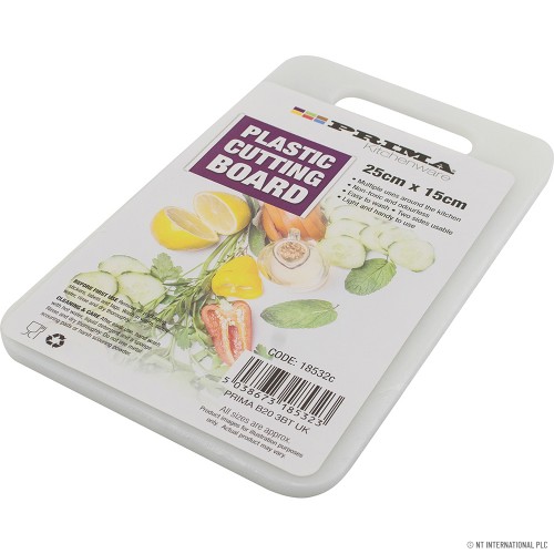 White Plastic Chopping Board 25x15