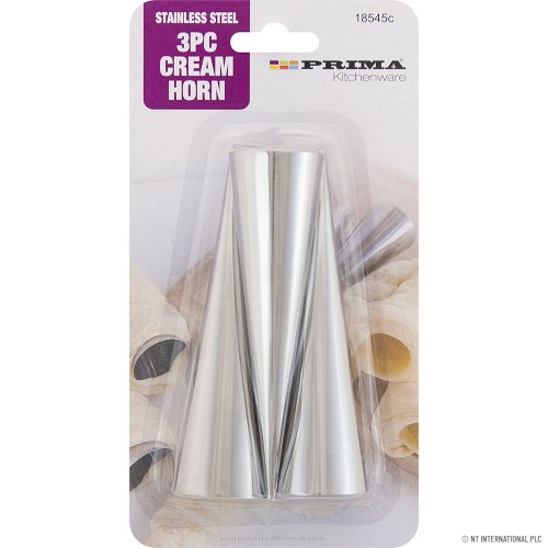 3pc S/S Cream Horn 3.5x12.2cm