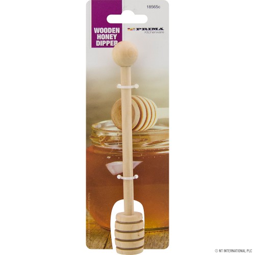 Wooden Honey Dipper On Card