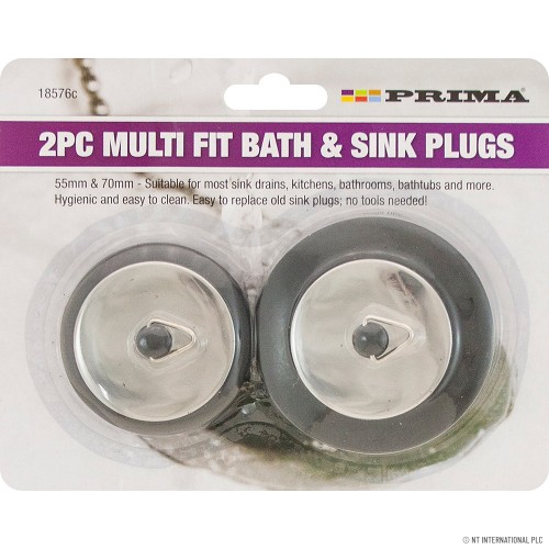 2pc Tub / Bath / Sink Stopper Plugs