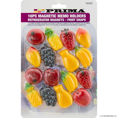 16pcs Magnetic Meno Holder Fruits