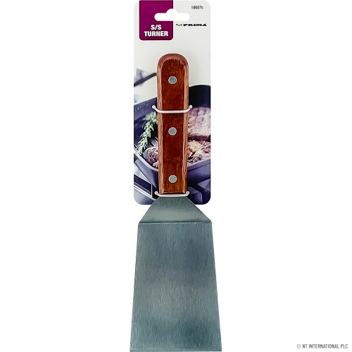 27.5x9cm S/S Turner With Wood Handle