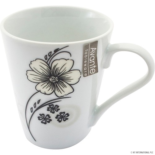 12oz V Mug (Flower Design)