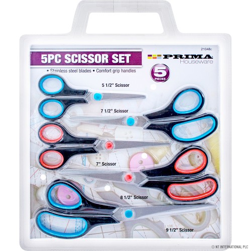 5pc Scissors Set - Comfort grip