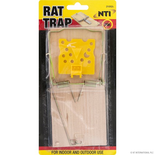 Large Wooden Rat Trap On Card