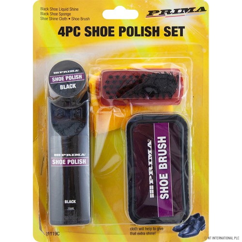 4pc Shoe Polish Set - Brush
