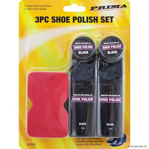 3pc Shoe Polish Set - Sponge