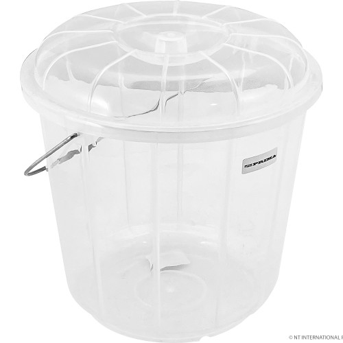 Bucket With Lid - Steel Handle