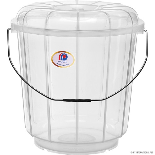 Bucket w/lid Transparent 16 Ltrs - SK-28263