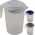 Jug ''Pluto'' Bottom- White,Silver,M.Blue