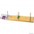 3 Hook Hat And Coat Rack-Pine