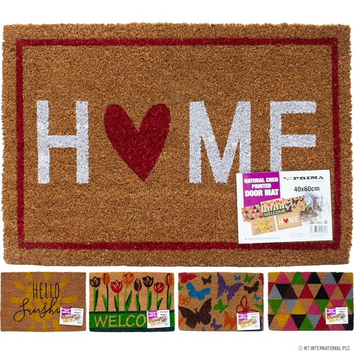 PVC Coco Natural Printed Door Mat 40 x 60cm