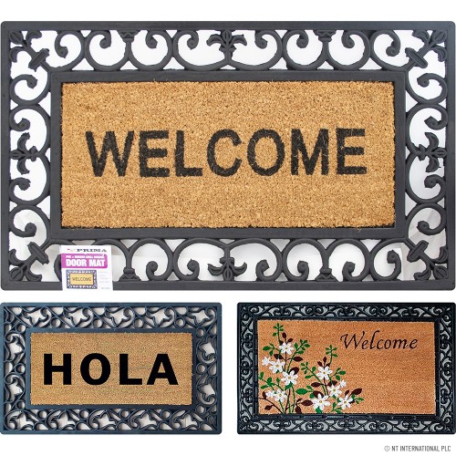 PVC Rubber Moulded Mat With Grill Border 45x7