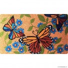 PVC Backed Coir Mat 15mm Natural Printed 45x7