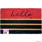 PVC Backed Coir Mat 15mm Natural Printed 45x7