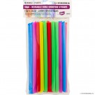 100pc Plastic Smoothie Straws(1CM x 26CM)