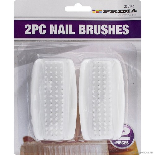 2pc Nail Brushes - White