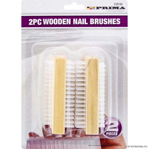 2pc Wooden Nail Brushes