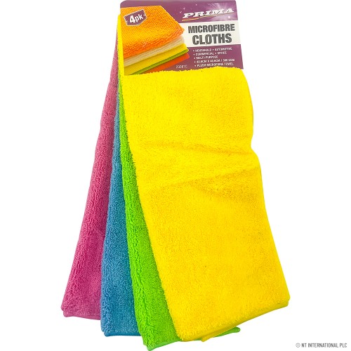 4pk Microfibre Cloths (40.6x40.6cm)