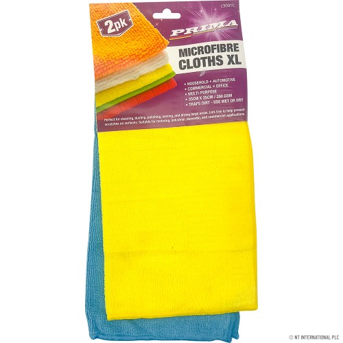 2pk Microfibre Cloths (35x35cm)