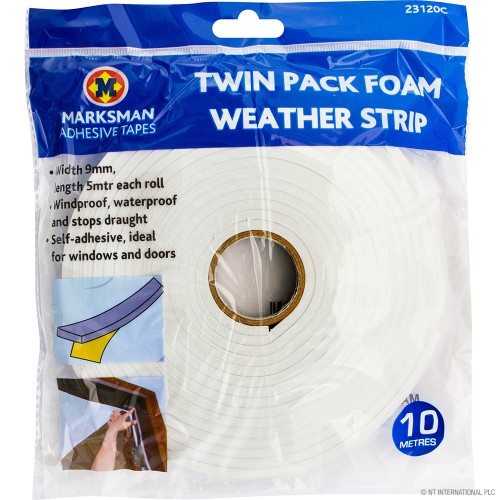 Twin Pack Weather Foam Strip - 10m