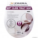 Soft Close Plastic Toilet Seat - White
