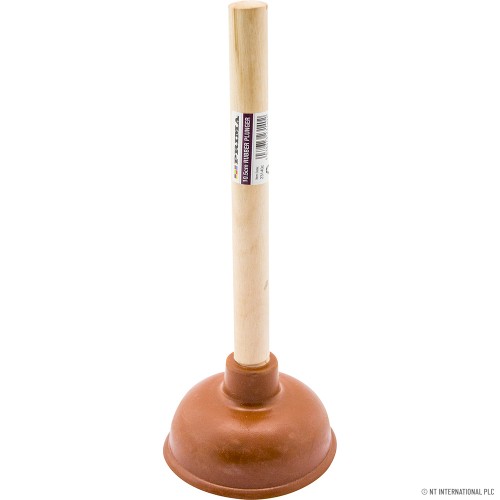 10.5cm Sink Plunger Wooden Handle - Small