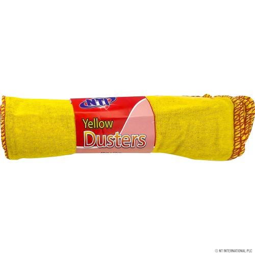 10pc Dyed Yellow Dusters 30x25cm (12)